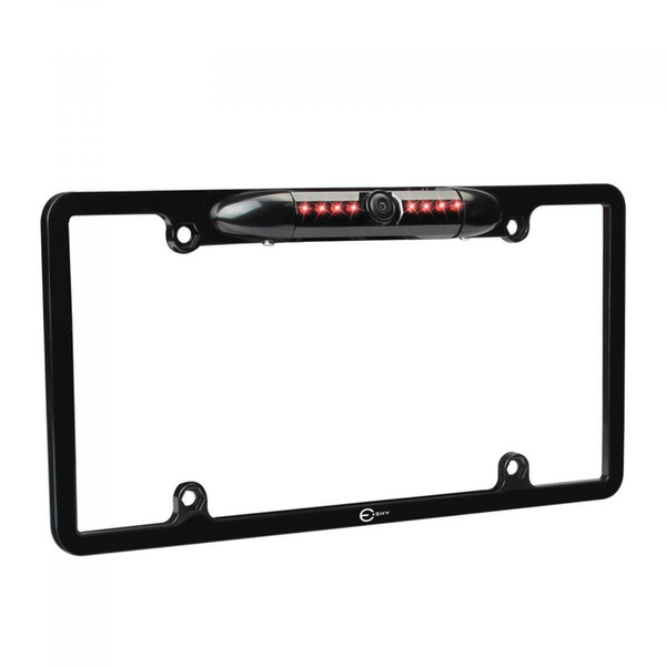 License Plate Backup Camera, Rear View Camera 170° Viewing Angle Universal Car License Plate Frame Mount Waterproof High Sensitive IR LED le