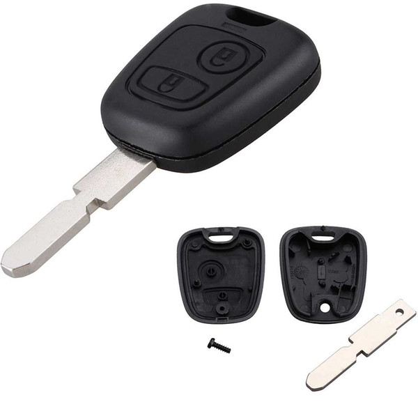 IZTOSS 2Buttons Blank Remote Key Shell For Peugeot 406 407 408 607 Fob Case Cover