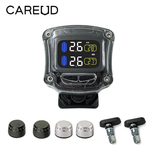 M3-B Wireless Motorcycle TPMS Tire Pressure Monitoring System TPMS Motorcycle Tire Pressure Sensor 2 External Internal Sensors