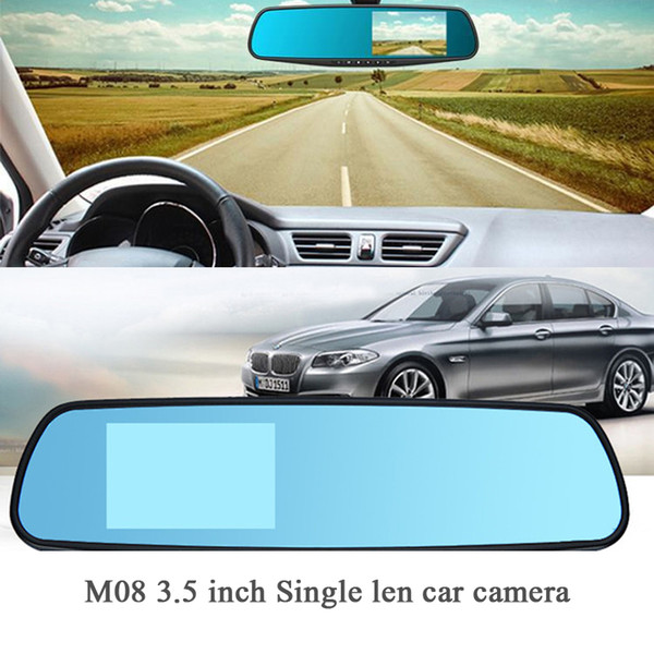 M08 3.5 inch Car DVR Recorders Built-in Microphone Speaker Rear-view Mirror HD Full Definition Vehicle Driving Camcorder