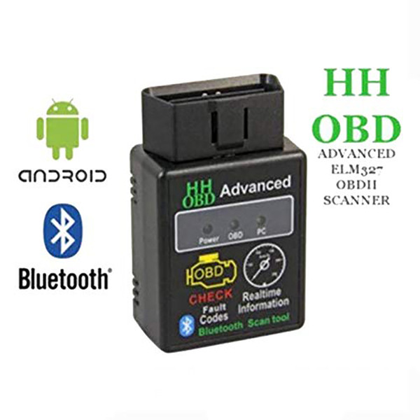 Mini ELM327 V2.1 Bluetooth HH OBD Advanced OBDII OBD2 ELM 327 Auto Car Diagnostic Scanner code reader scan tool blue hot sale