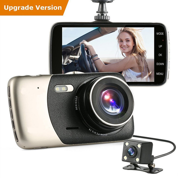 Car Dash Cam, Full HD 1080P Dual Lens 170° Super Wide Angle Car Camera Recorder with 3.7