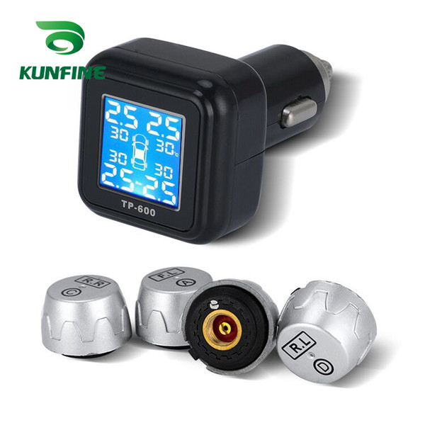 Smart Car TPMS Tire Pressure Monitoring System cigarette lighter Digital LCD Display Auto Security Alarm Systems Tyre Pressure