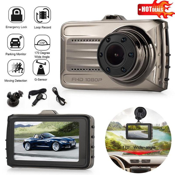 T666G+ Full HD 1080P Car DVR Dual Cameras 3.0 TFT Displayer 170 Degree Wide Angle Recorder For Car