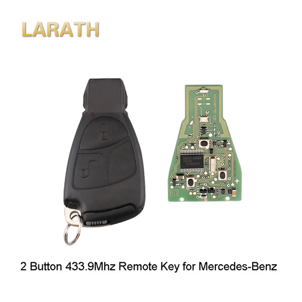 LARATH New 2 Button Complete Remote Key For Mercedes Benz C E ML Class 1999-2010 car-styling 433.9Mhz Car Key with Blade No Logo