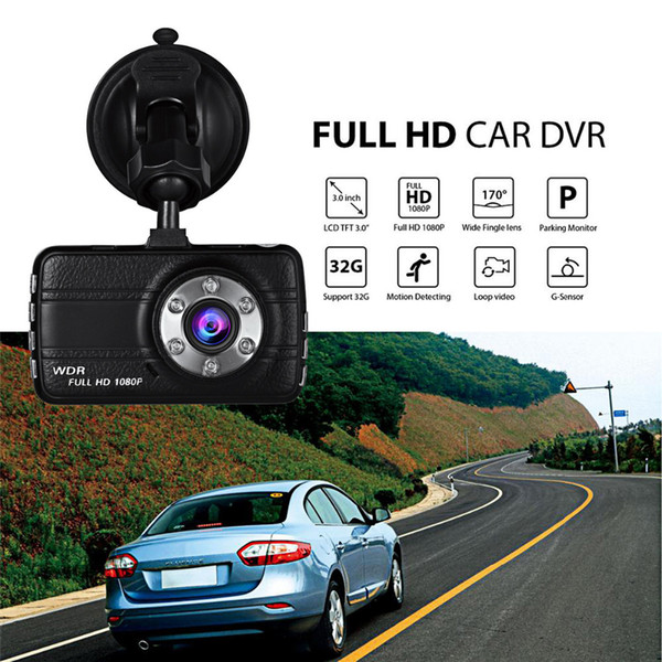 T660 Full HD Car DVR 3.0 Inch Color Screen With G-sensor Clear Vision 140 Degree Wide-angle Lens Maximum support for 32GB