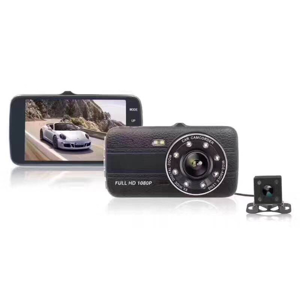 3.6inch camera Recorder 8 LED Driving Recorder 2 Lens Tracking Camera Night Vision Camera Without Memory Card