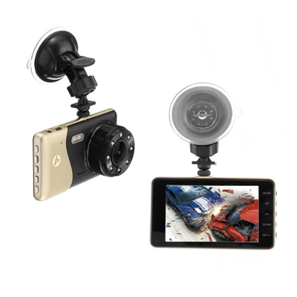 4.0 HD High quality A09 Car DVR Vehicle Dual Lens Camera Video Night Vision G-Sensor Dash Cam Recorder with Microphone Speaker