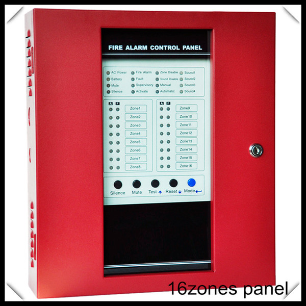 16zones conventional fire alarm control panel with 4 build in sound output