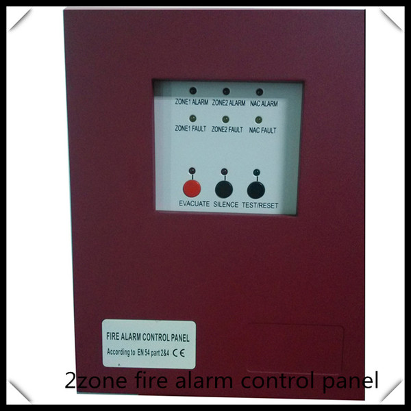 2 zones conventional fire alarm control panel master or slave panel