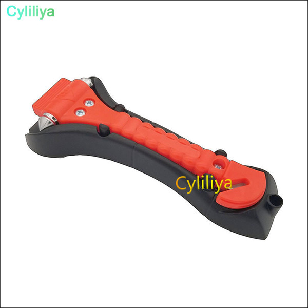 2 In 1 Car Safety Antiskid Hammer Seatbelt Cutter Emergency Class/Window Punch Breaker Auto Rescue Disaster Escape Life-Saving Hammer Tool