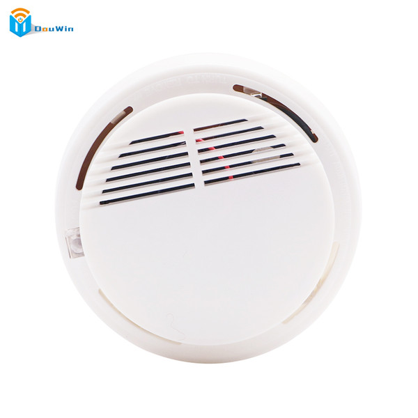 White Wireless Smoke Detector System with 9V Battery Operated High Sensitivity Stable Fire Alarm Sensor Suitable for Detecting Home Security