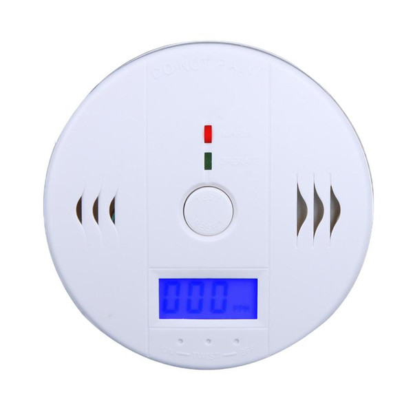 High Sensitive LCD CO Carbon Monoxide Poisoning Fire Alarm Sensor Monitor Smoke gas Detector White , shipping,dropshipping