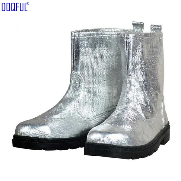 Composite Aluminium Foil Insulating Fire Fighting Safety Boots Heat Proof Shoes High Temperature Working Thermal Radiation Protection