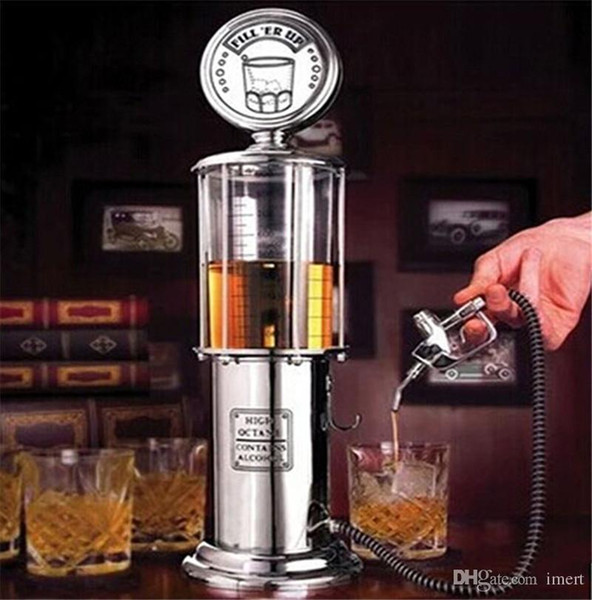 Best Christmas gift! 1000cc Silver Liquor Pump Gas Station Beer Alcohol Liquid Water Juice Wine Drink Beverage Dispenser Machine