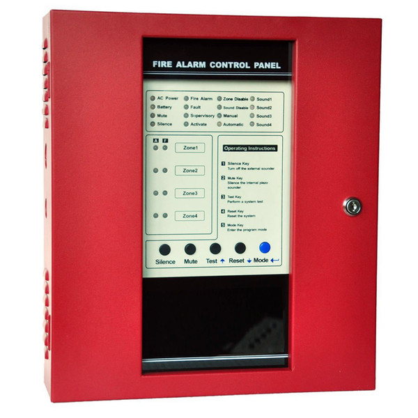 Hot Products 4 Zone Security Alarm Control Panel Conventional Fire Alarm Control Panel For Home School Shop