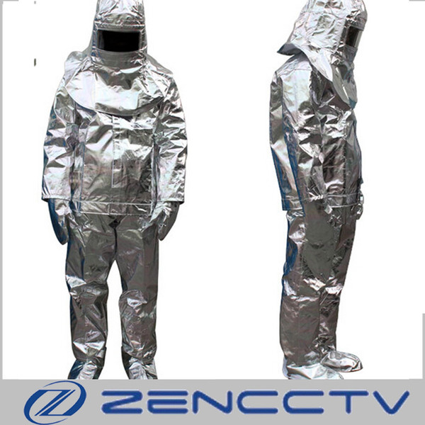 High Quality 500 Degree Thermal Radiation Heat Resistant Aluminized Aircraft Escape Suit Fireproof Clothes firefighter uniform