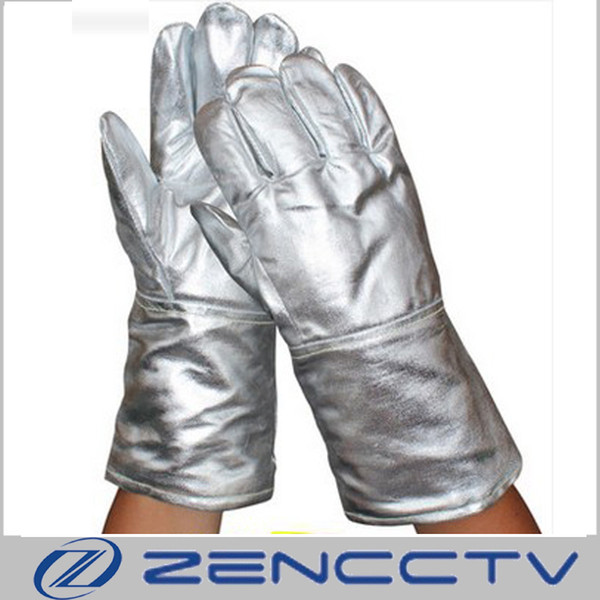 Heat Insulation 1000 Degree Aluminum Foil Gloves High Temperature Working Thermal Radiation Glove Fire Protection Hot Sale