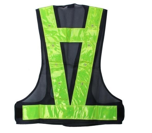 Led Waterproof Reflective Clothing Reflective Vest Led Flash Safety Clothing To Road Sanitation Traffic Construction without battery