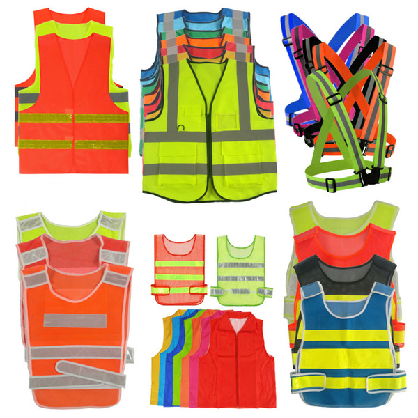 free shipping Multi-pocket reflective vest jackie coat reflective strap elastic strap safety vest custom oem ppe personal protective safe