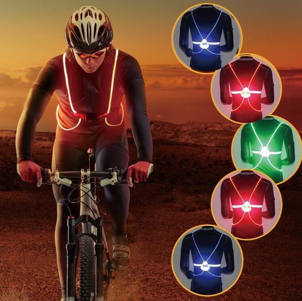 With lamp night running night riding color light-emitting reflective vest riding dazzle colour LED reflective safety clothing Adjustable