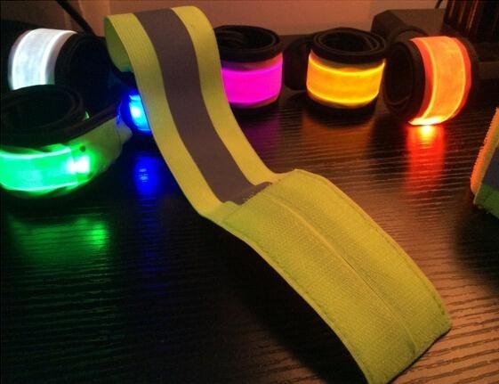 1pcs sport Safe Convenient Safety Reflective Riding Motorcycle Reflective Running Fishing Bicycle Wrist Strips Double Reflective Tape