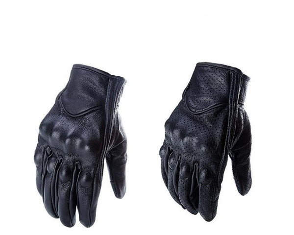 Cowhide Leather Goves Cycling Outdoor Sport Moto Full Finger Gloves Motocycle Gloves LeatherMens&Women Motorbike Riding Off road Gloves