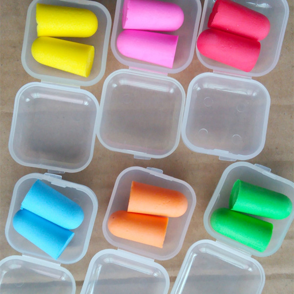 100pairs/lot Soft Foam Mini Ear Plugs Sound Insulation Ear Protection Earplugs Anti-noise Sleeping Plugs for Noise Reduction DHL