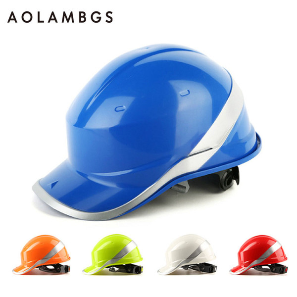 Safety Helmet Hard Hat Work Cap ABS Insulation Material With Phosphor Stripe Construction Site Insulating Protect Helmets 102018