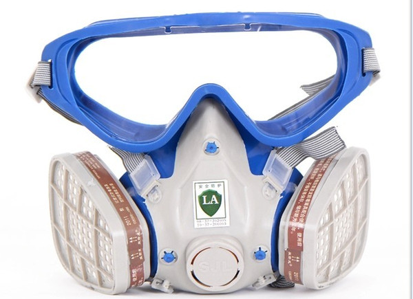 Freeshipping new style Suit Respirator Painting Spraying Face Gas Mask with Goggles Paint glasses