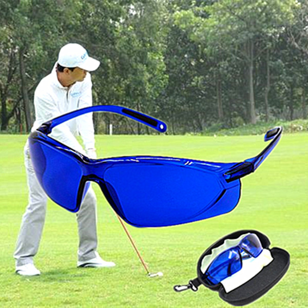 golf finding glasses Professional Ball Finder Eye Protection Golf Accessories Blue Lenses Sport ship with case