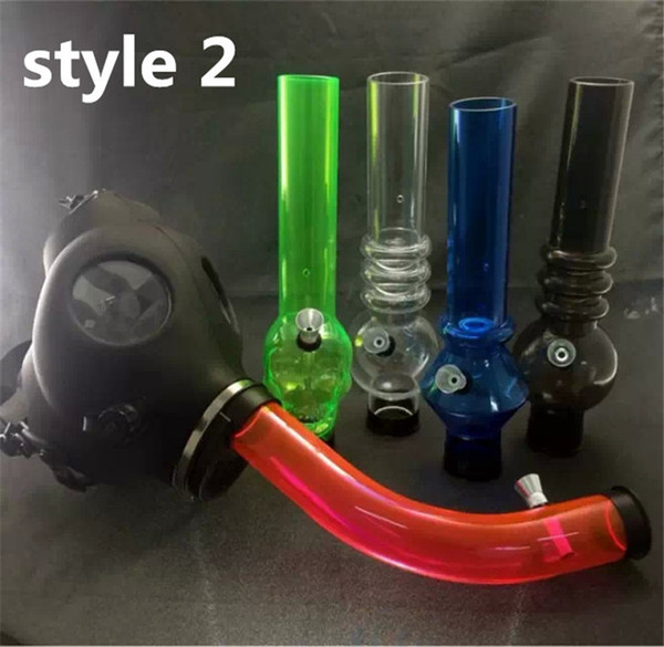 Mask bongs Gas Mask Water Pipes -Workplace Safety Supplies Sealed Acrylic Hookah Pipe - Vaporizer - Filter Smoking Pipe HJ0001a