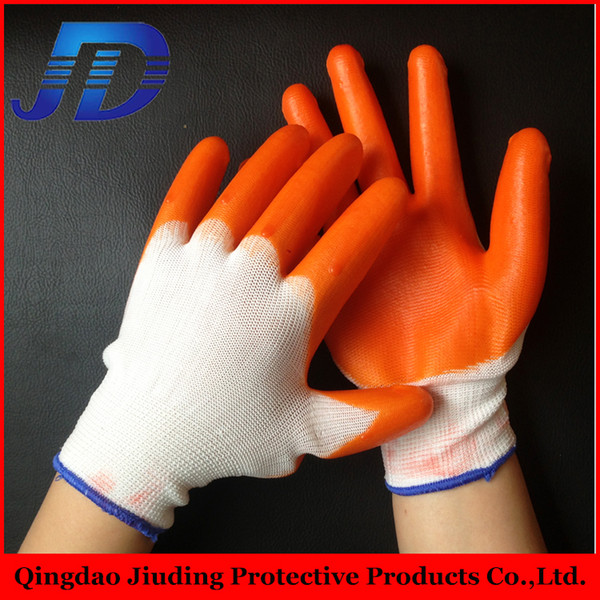 china wholesale 12 pairs of loading PVC hang half working gloves safety gloves for oil and gas