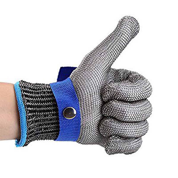 5 grade wire anti-cutting stab resistant knife cutting steel ring slaughtering metal inspection factory cutting protective gloves