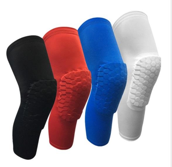 Sports honeycomb anti-collision leggings Basketball training fitness nursing legs Breathable protective knee pads high elastic protective ge