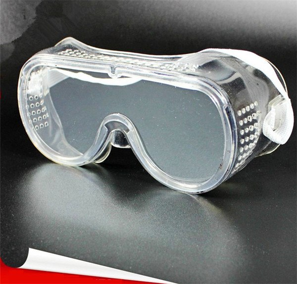 Workplace Safety Supplies Eyes Protective Lab Wind And Dust Anti Fog Impact Curing Clear Vented Medical Use Safety Goggles Glass 12Pcs/Lot