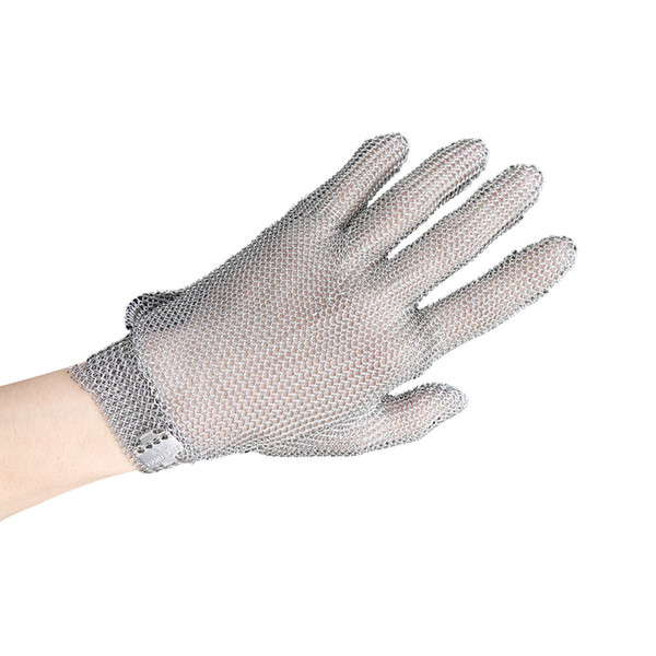 M Chain Stainless Steel Mesh Metal Mesh Butcher Anti-cutting Gloves Five Fingers Steel Stove Wristbands Gloves Work Safety Gloves