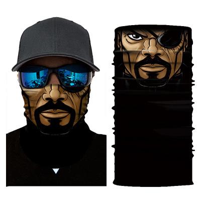 Mask Fashion Skull Head Joker Motorcycle Cycling Neck Scarf Half Face Mask Bandana Ski Headband Headscarf Mask Outdoor 3D Digital Printed