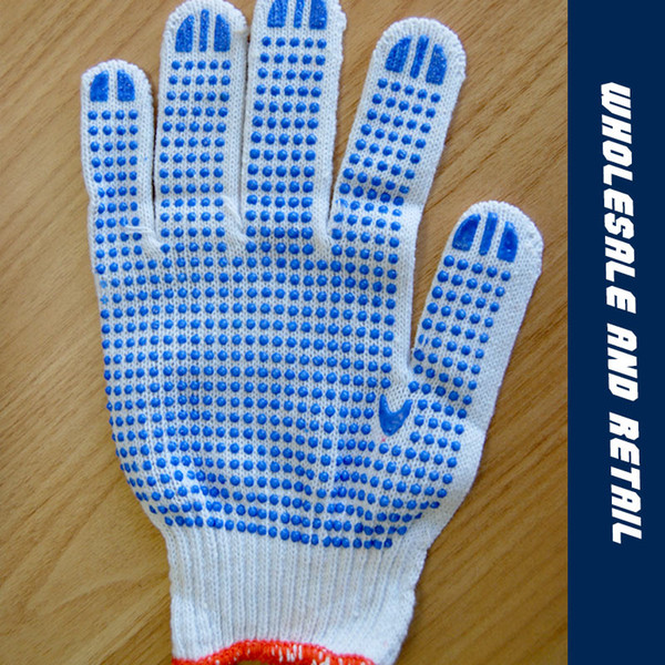 2017 Manufacturers selling hot cotton gauze warm plastic gloves pvc point beads point plastic dispensing gloves