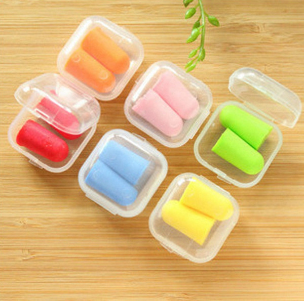 100pairs Soft Foam Ear Plugs Sound Insulation Ear Protection Earplugs Anti-noise Sleeping Plugs for Noise Reduction With Retail Box DHL