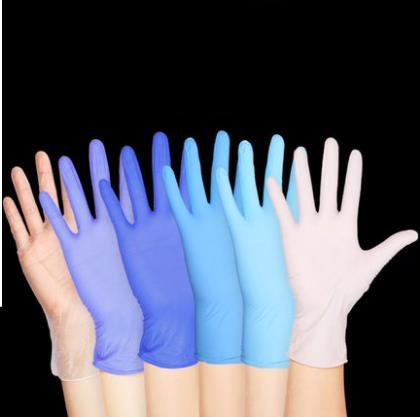 Powder Free Disposable Nitrile Gloves Test Chemical Resistant Anti-Acid Work Disposable Gloves 100PCS Safety Gloves