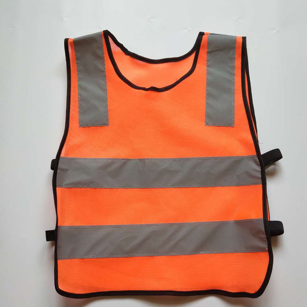 2018 Popular Fluorescent Colors Plus Gray Striped Reflective Safety Clothing Suitable For Children Wholesale High Visibility Pupil Child