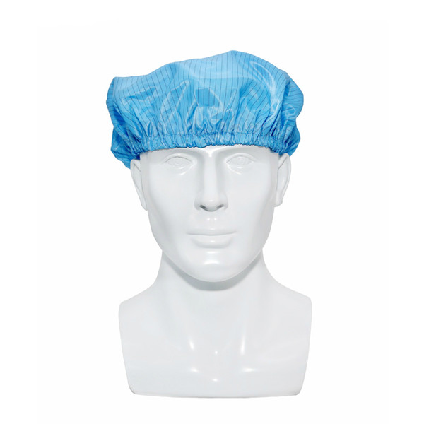 High Quality Polyester Material Esd Cleanroom Bouffant Hat Antistatic Cap Lab Working Tool for Women Men