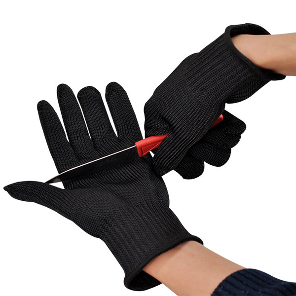 One Pair Stainless Steel Wire Safety Gloves Butcher Anti-cutting Work Protective Gloves Cut-resistant