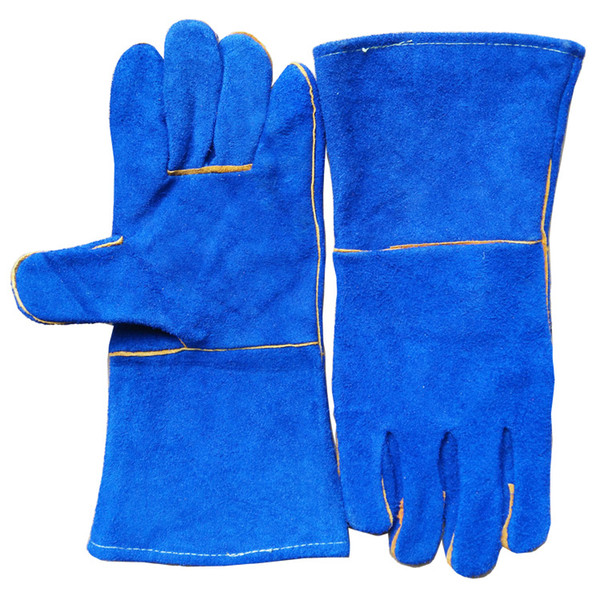 Plus Plush Winter Cowhide Welding Gloves TIG MIG MAG High Temperature Wear-Resistant Work Labor Protection GLOVES