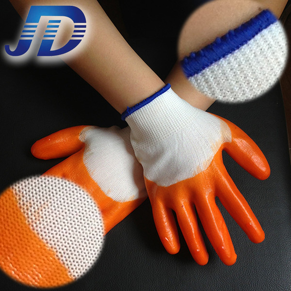 china factory wholesale hand gloves , pvc coated construction and garden safety working gloves with china supplier