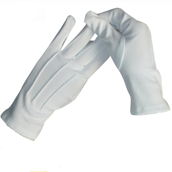 10 Pairs Spring and Summer unisex white Etiquette gloves elastic gloves wholesale