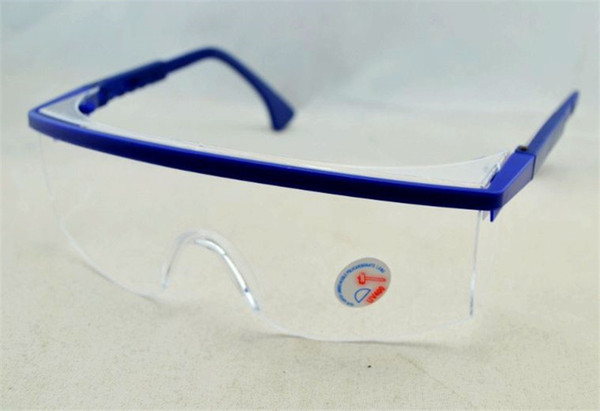 New Arrival Adjustable Blue Frame Dental Dust-proof Sediment Control Protective Eye Splash Goggles Safety Glasses 10Pcs/Lot