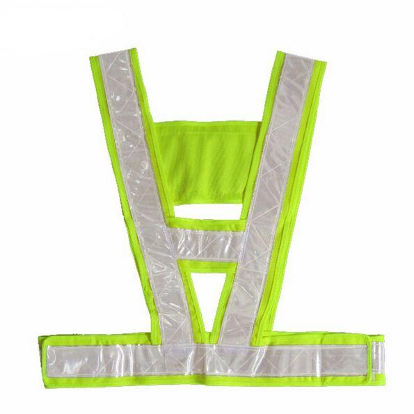 New Arrival Neon Lime Yellow Reflective Vest V-Shaped Clothing High Visibility Classic Safety Belt Reflective belt