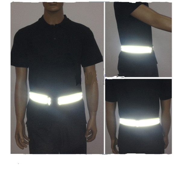 High Visibility Elastic Safety Reflective Vest Belt Waistband Chaleco Reflector for Night Outdoor Running Cycling Working Reflective Vest